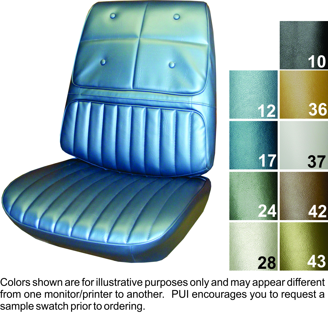 1970 Cutlass Supreme Bucket Seat Covers